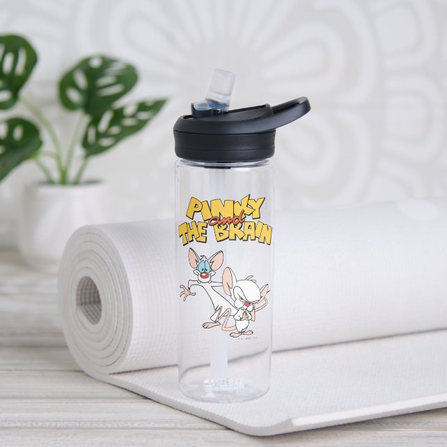 Bouteille D'eau Pinky et le cerveau | Afficher le logo (Yoga)
