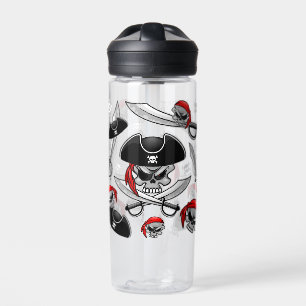 Bouteille D'eau Pirate Skull avec Sabres croisés