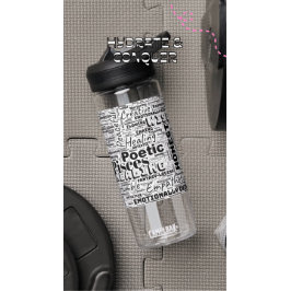 Bouteille D'eau Pisces Mot Cloud Inspiration Zodiaque