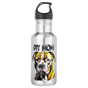 Bouteille D'eau Pit Bull Mom  Amoureux des chiens