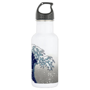 Bouteille D'eau PixDezines Vintage, grande vague, Hokusai 葛 飾 北 斎