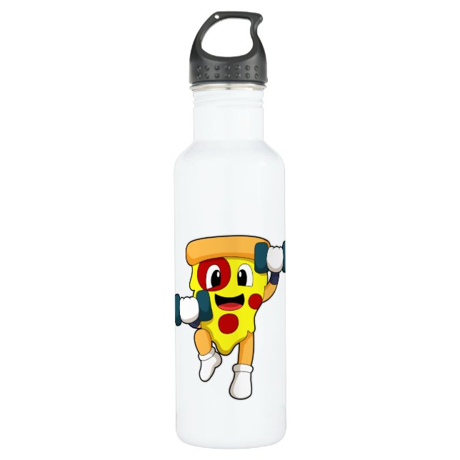 Bouteille D'eau Pizza à Fitness avec Dumbbells (Devant)