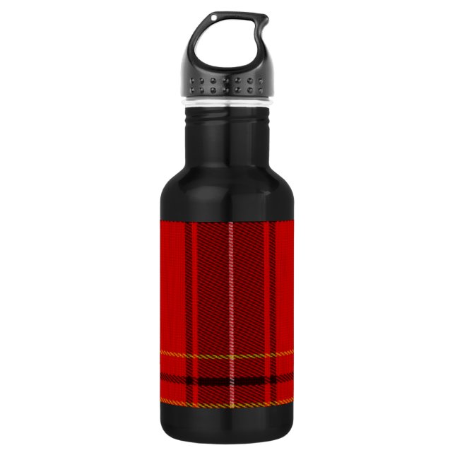 Bouteille D'eau Plaid de rouge de tartan d'Oxygentees (Devant)