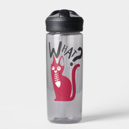 Bouteille D'eau Plaisanterie amusante avec la caricature de chat m
