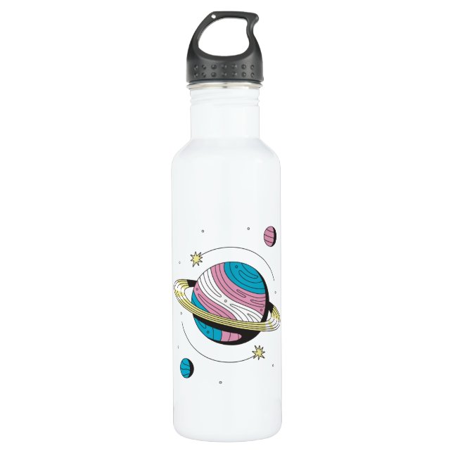 Bouteille D'eau Planète transgenre (Devant)