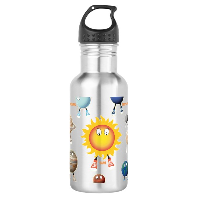 Bouteille D'eau Planètes et système solaire (Devant)