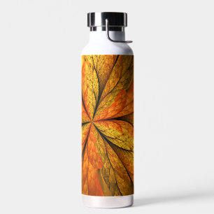 Bouteille D'eau Plante d'automne, Abstrait moderne Fractal Art Lea