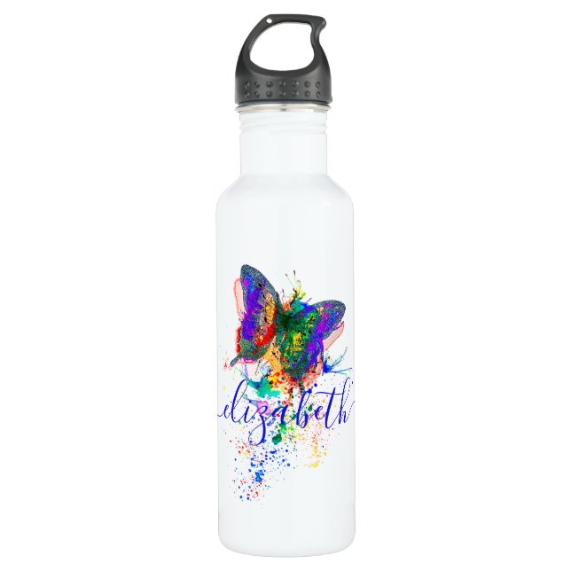 Bouteille D'eau Plateau papillon personnalisé (Devant)