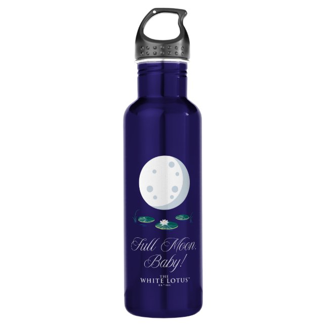 Bouteille D'eau Pleine lune, Bébé ! - Le Lotus Blanc (Devant)