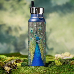Bouteille D'eau Plumage bleu Peacock