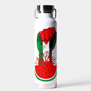 Bouteille D'eau Poing de résistance palestinienne sur le symbole d