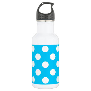 Bouteille D'eau Pois blancs sur bleu électrique