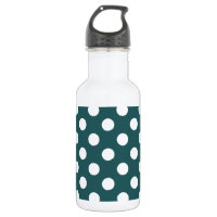 Pois blancs sur turquoise