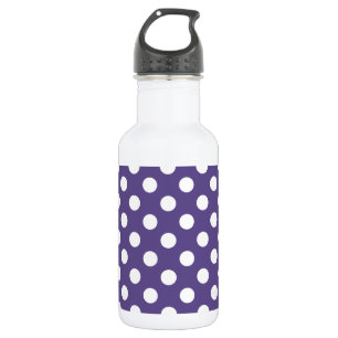 Bouteille D'eau Pois blancs sur ultra violet