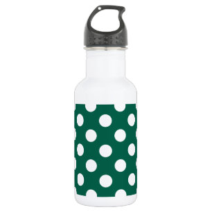 Bouteille D'eau Pois blancs sur vert sauge