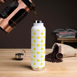 Bouteille D'eau Pois Jaunes, Motif Polka Dot, Points, Pots