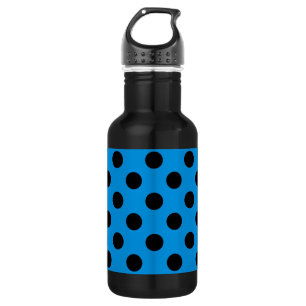 Bouteille D'eau Pois noirs sur bleu ciel