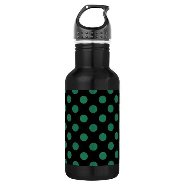 Bouteille D'eau Pois vert et noir (Devant)