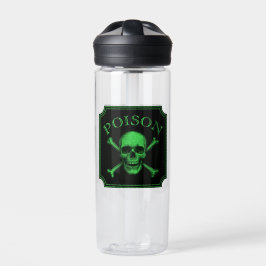Bouteille D'eau Poison Crâne et os croisés Halloween Design Imprim