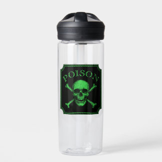 Bouteille D'eau Poison Crâne et os croisés Halloween Design Imprim
