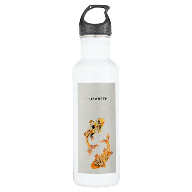 Bouteille D'eau Poisson Koi Or élégant (Devant)
