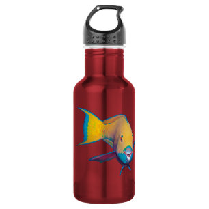 Bouteille D'eau Poisson perroquet - Conception abstraite - Découpé