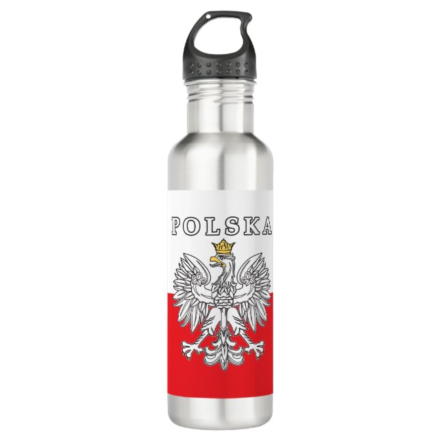Bouteille D'eau Polska avec aigle polonais (Devant)