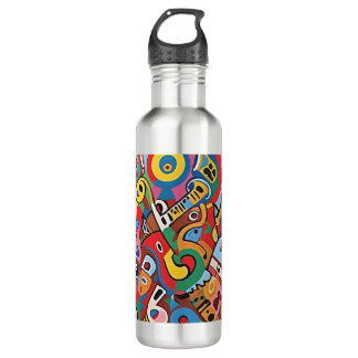 Bouteille D'eau pop art musical 002