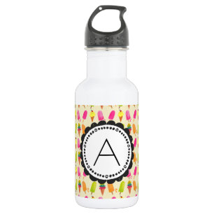 Bouteille D'eau Popsicles et crème glacée Monogramme personnalisé