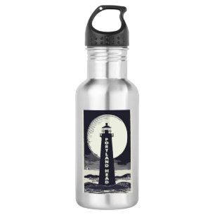Bouteille D'eau Portland Head Maine Lighthouse Moon