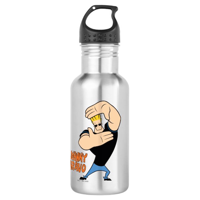 Bouteille D'eau Pose de trame photo Johnny Bravo (Devant)