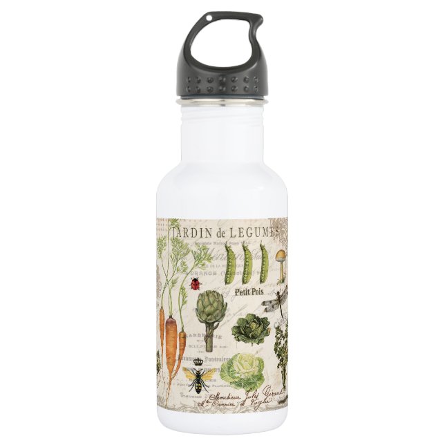 Bouteille D'eau potager français vintage moderne (Devant)