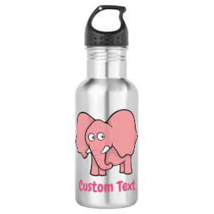 Bouteille d'eau pour éléphant rose