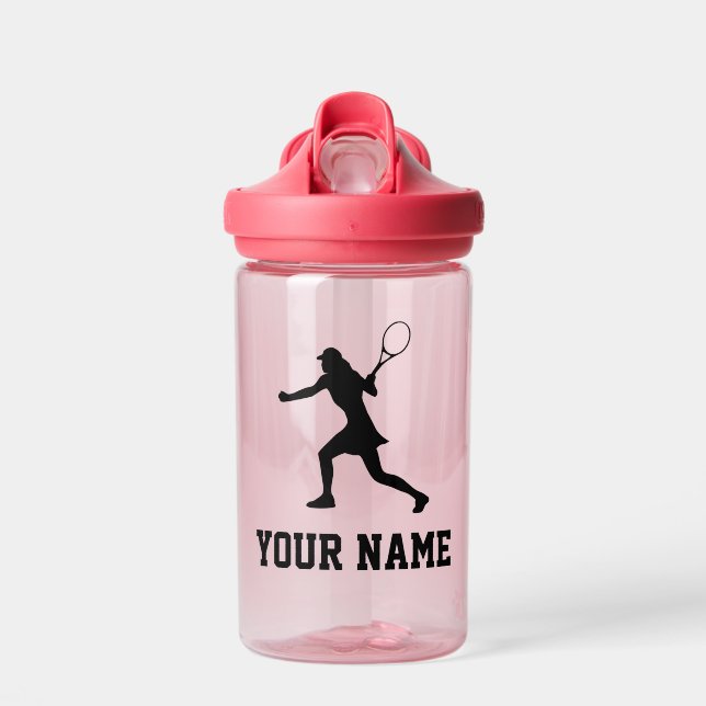 Bouteille d'eau pour enfant pour joueuse de tennis (Avant)