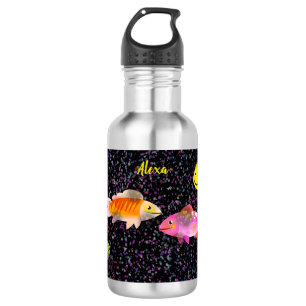 Bouteille d'eau pour enfants Poisson et points