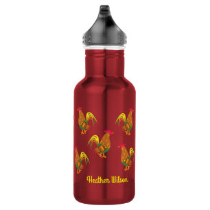 Bouteille d'eau pour enfants poulets avec nom