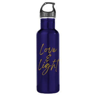 Bouteille d'eau pour message d'amour et de lumière