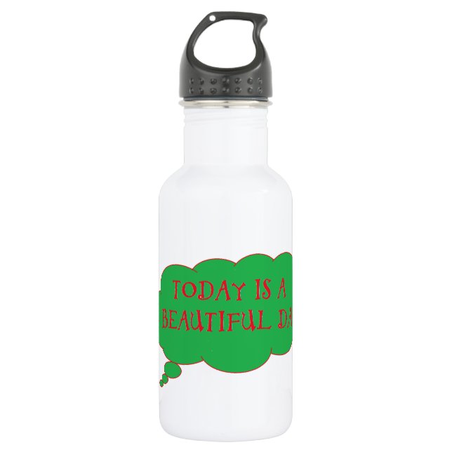 Bouteille D'eau Prenez votre boisson avec vous en style blanc (Devant)