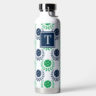 Bouteille D'eau Preppy Pickleball Laurel Wreath - Navy & Green