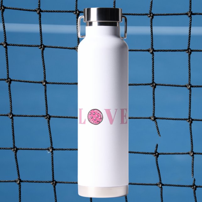 Bouteille D'eau Preppy rose Pickleball rose amour (Créateur téléchargé)