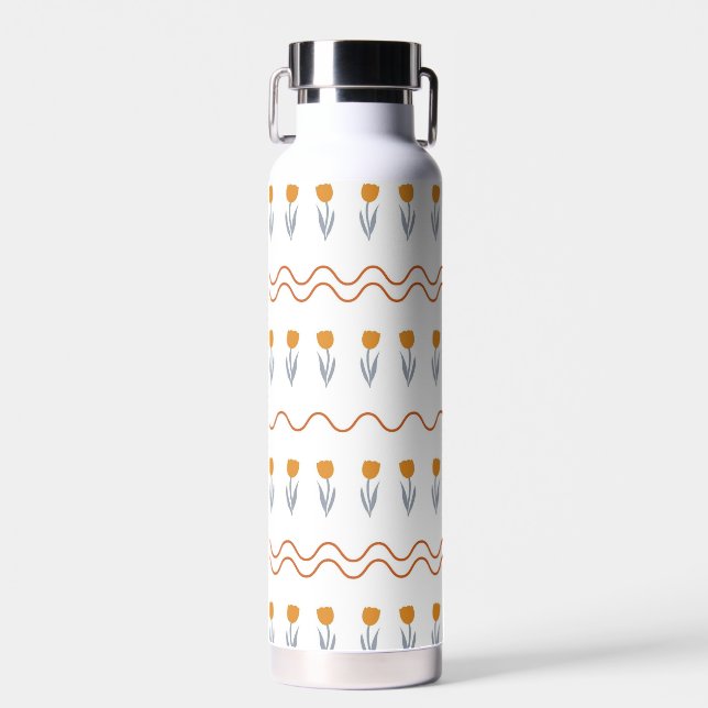 Bouteille D'eau Preppy Super Stripe Tulip Motif (Avant)