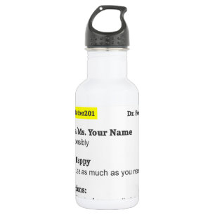 Bouteille D'eau Prescription drôle de rx