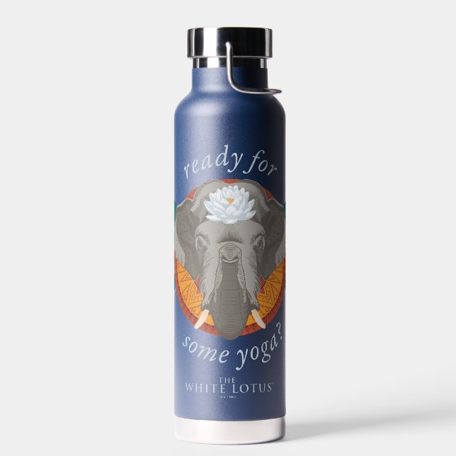 Bouteille D'eau Prêt pour le Yoga ? - Le Lotus Blanc (Gauche)