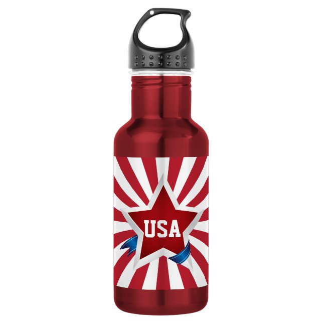 Bouteille D'eau Pride patriotique USA (Devant)