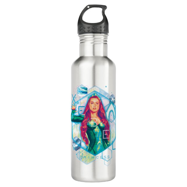 Bouteille D'eau Princesse Mera Hexagonal Graphic d'Aquaman | Xebel (Devant)