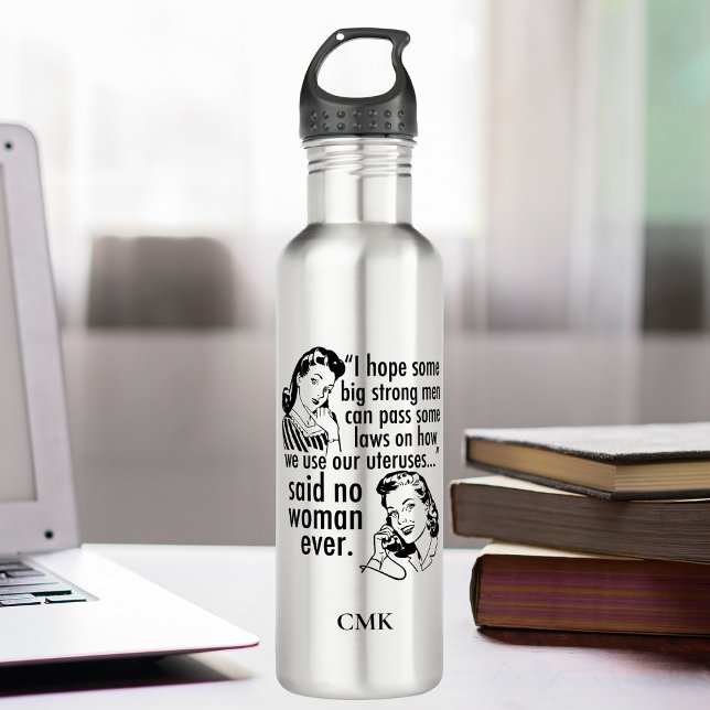 Bouteille D'eau Pro Choice Caricature politique drôle Personnalité (Créateur téléchargé)