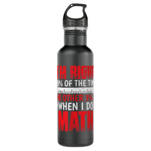 Bouteille D'eau Professeur de mathématiques humoristique Étudiant 