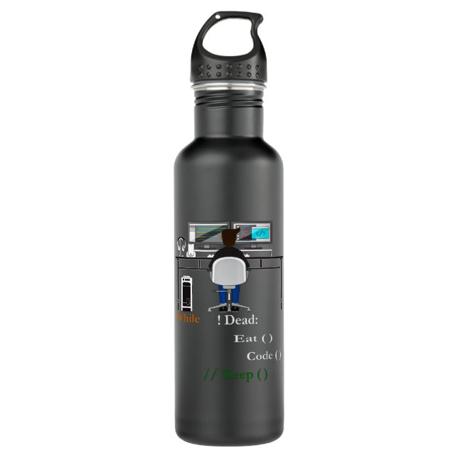 Bouteille D'eau Programmeur et développeur informatique (Devant)