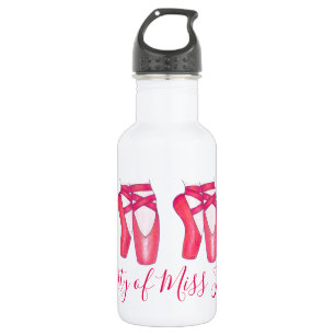 Bouteille D'eau Propriété de ballet rose Pointe Toe Dance Slipper