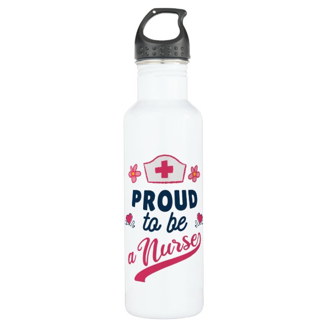 Bouteille D'eau Proud to be a Nurse (Devant)